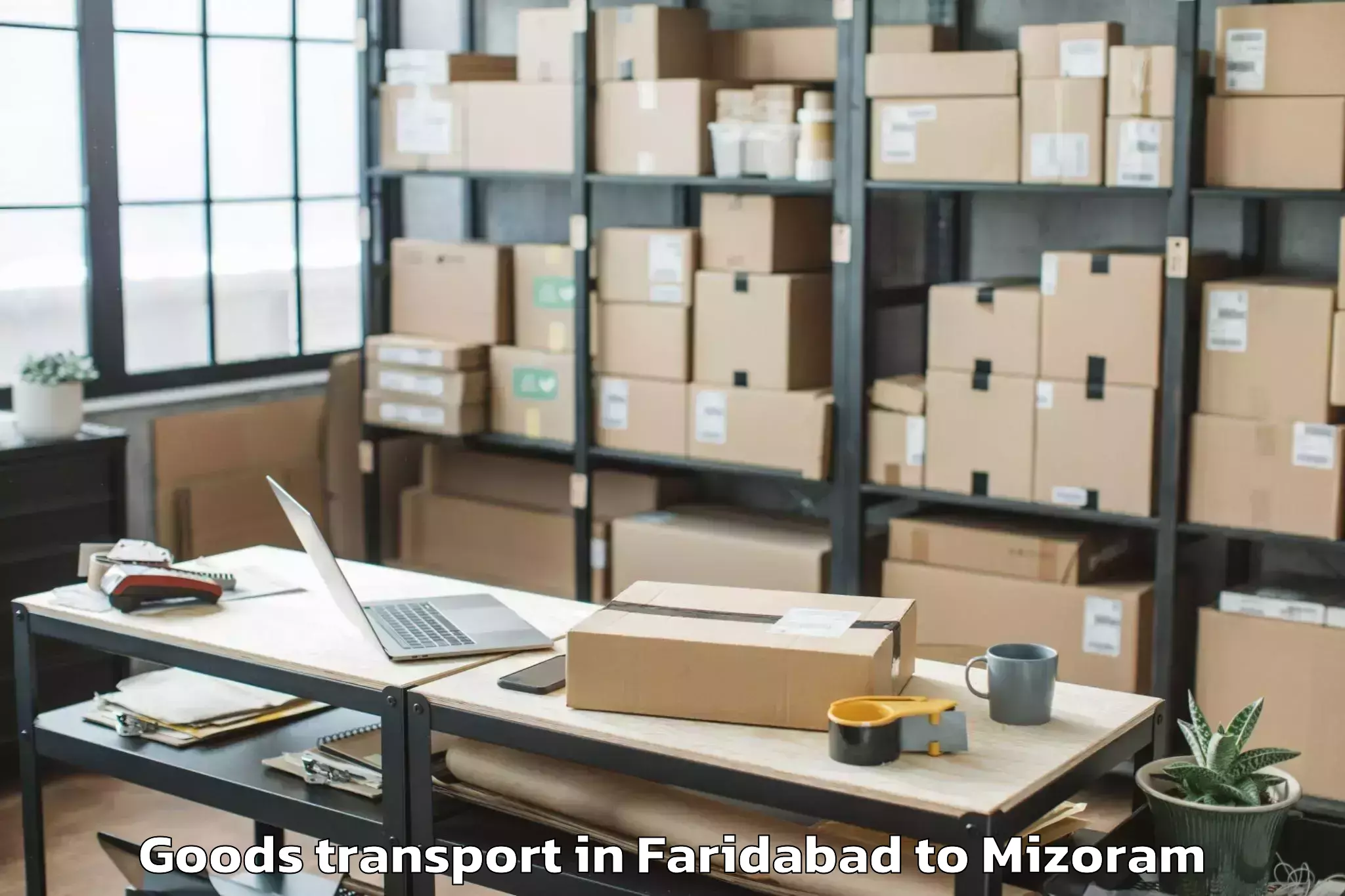 Easy Faridabad to North Vanlaiphai Goods Transport Booking